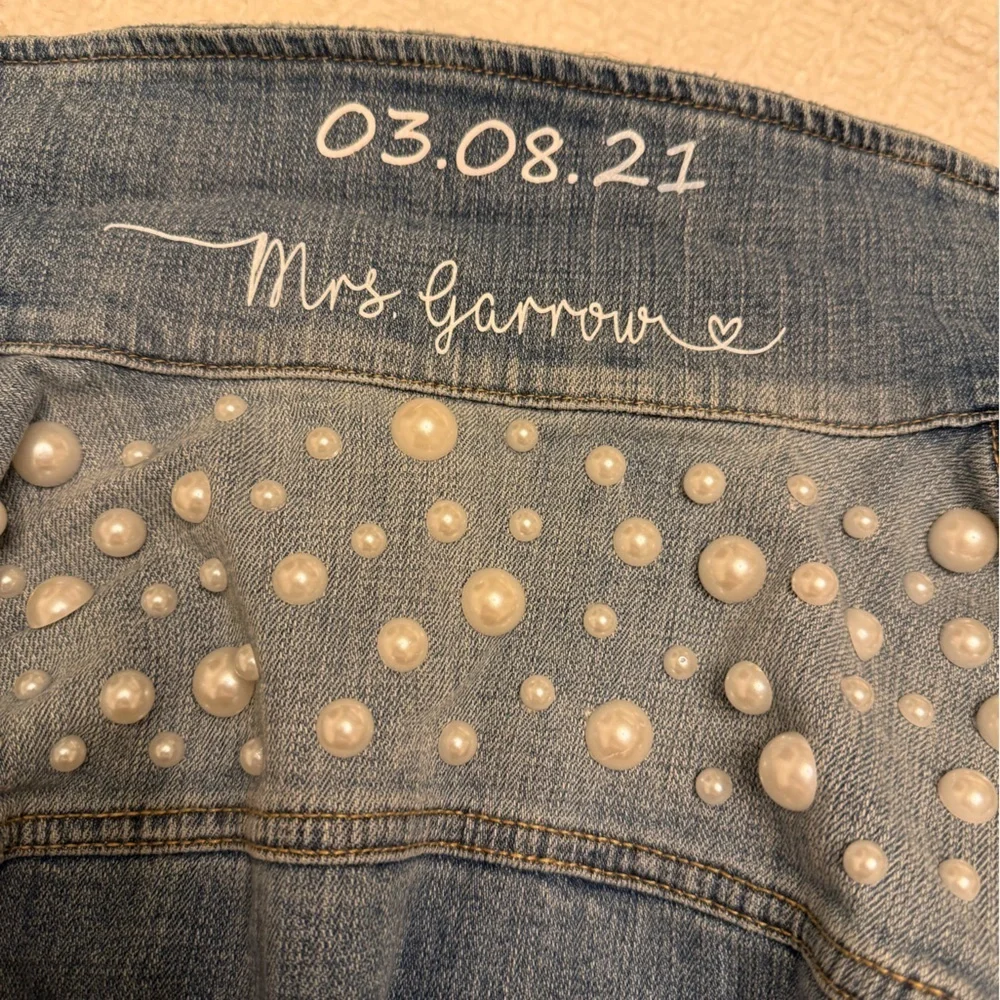 Bride, Pilcro and the Letterpress Light Blue Denim Jacket